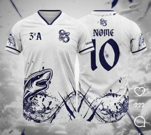 Arte vetor  camisa tubarão