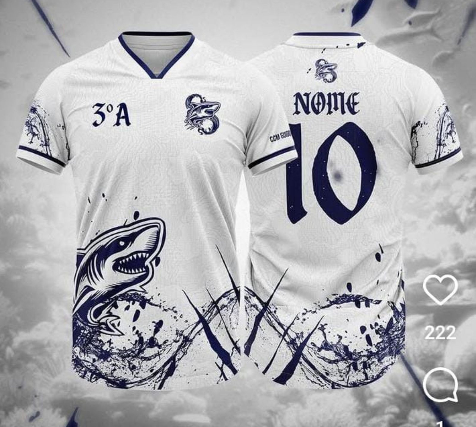 Arte vetor  camisa tubarão