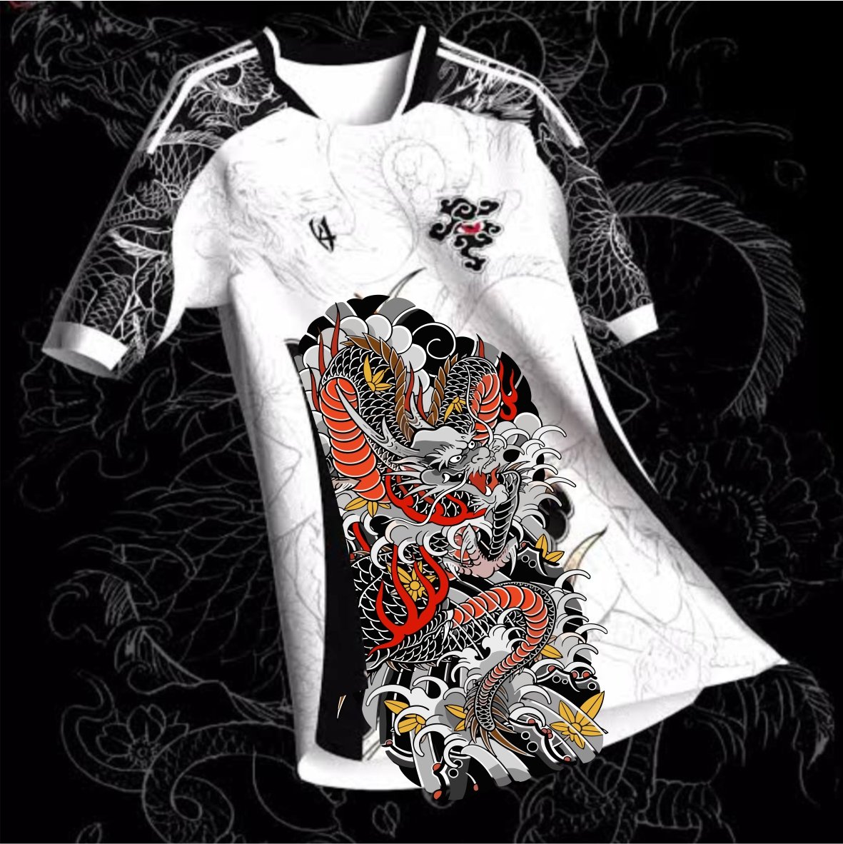 arte vetor interclasse dragão samurai