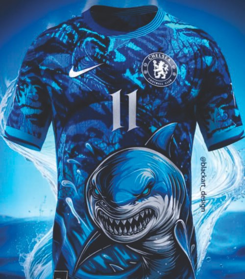 arte vetor camisa tubarão azul