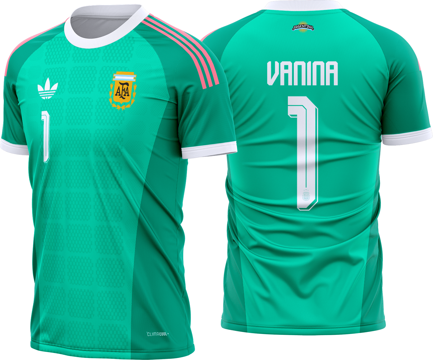 arte vetor camisa argentina feminino goleiro ii 2026-28 | cdr pdf