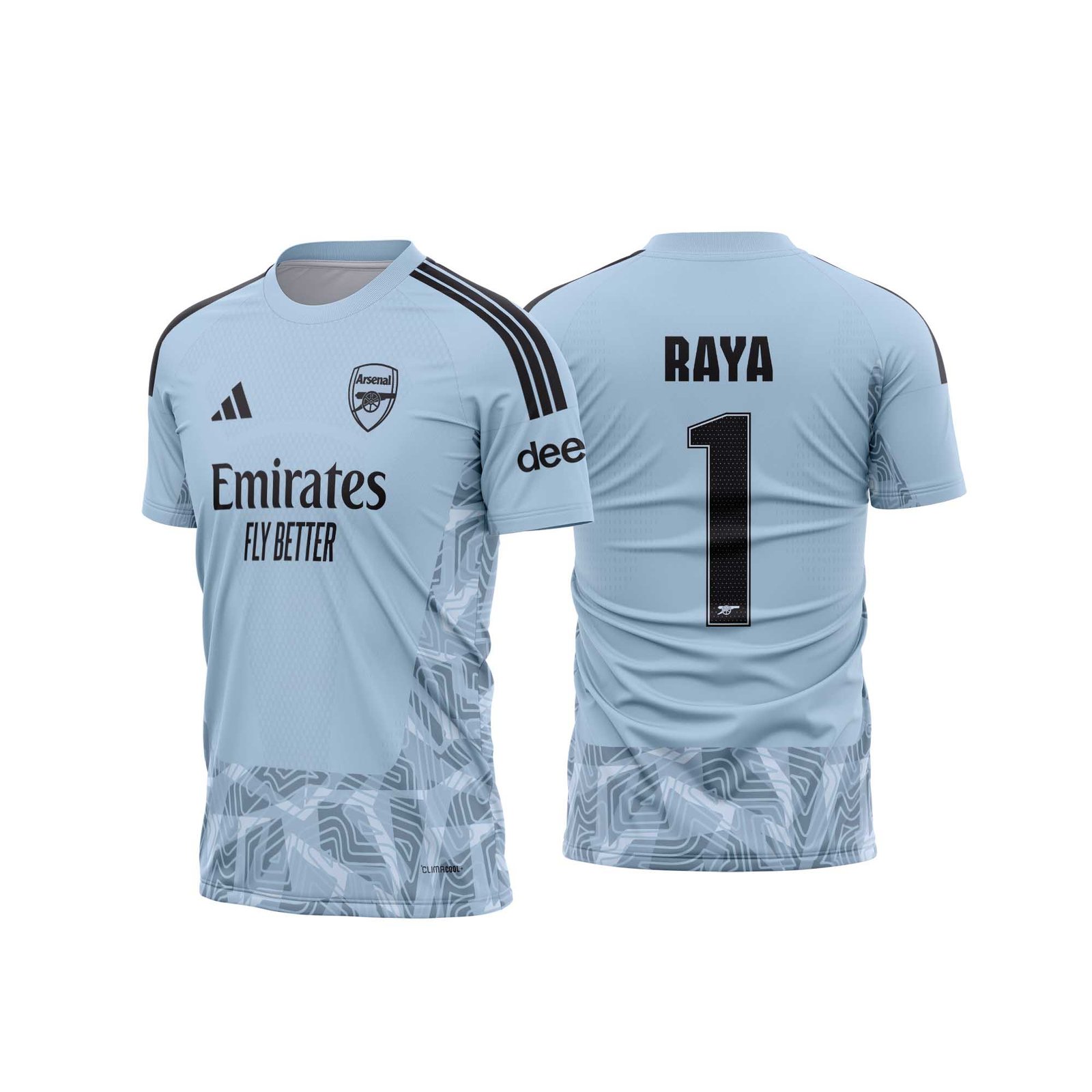arte vetor camisa arsenal goleiro iii 2026-27 | cdr pdf - Imagem 2