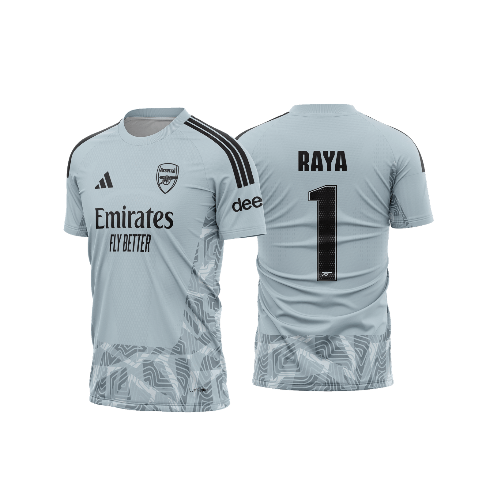 arte vetor camisa arsenal goleiro iii 2026-27 | cdr pdf