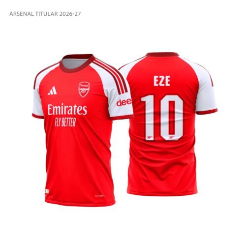 arte vetor camisa arsenal titular 2026-27 | cdr pdf