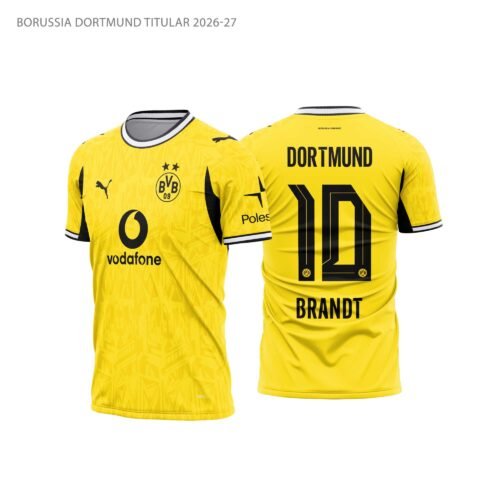 arte vetor camisa borussia dortmund titular 2026-27 | cdr pdf